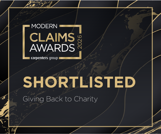 Modern Claims Awards - Shortlisted Giving Back to Charity